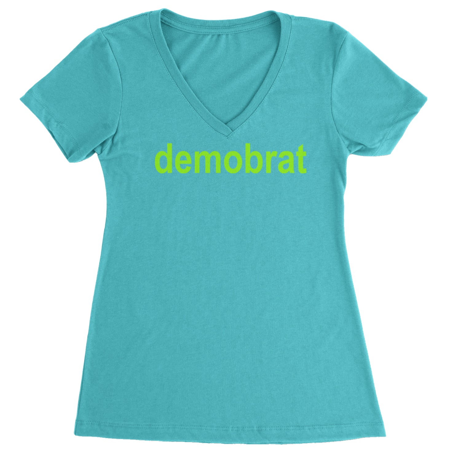 Demobrat Kamala Is Brat Vote Democrat Ladies V-Neck T-shirt Surf