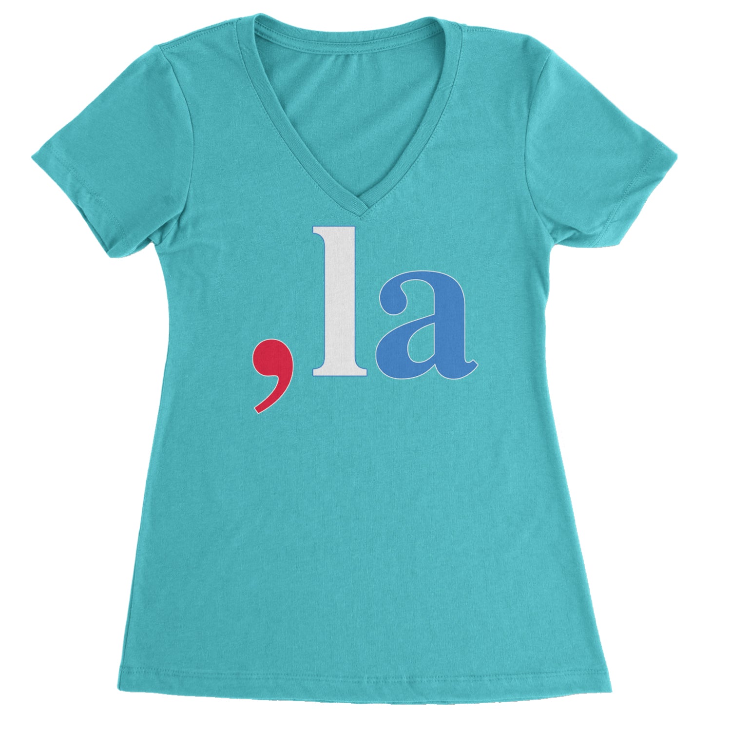 Comma-La - Support Kamala Harris For President 2024 Ladies V-Neck T-shirt Surf