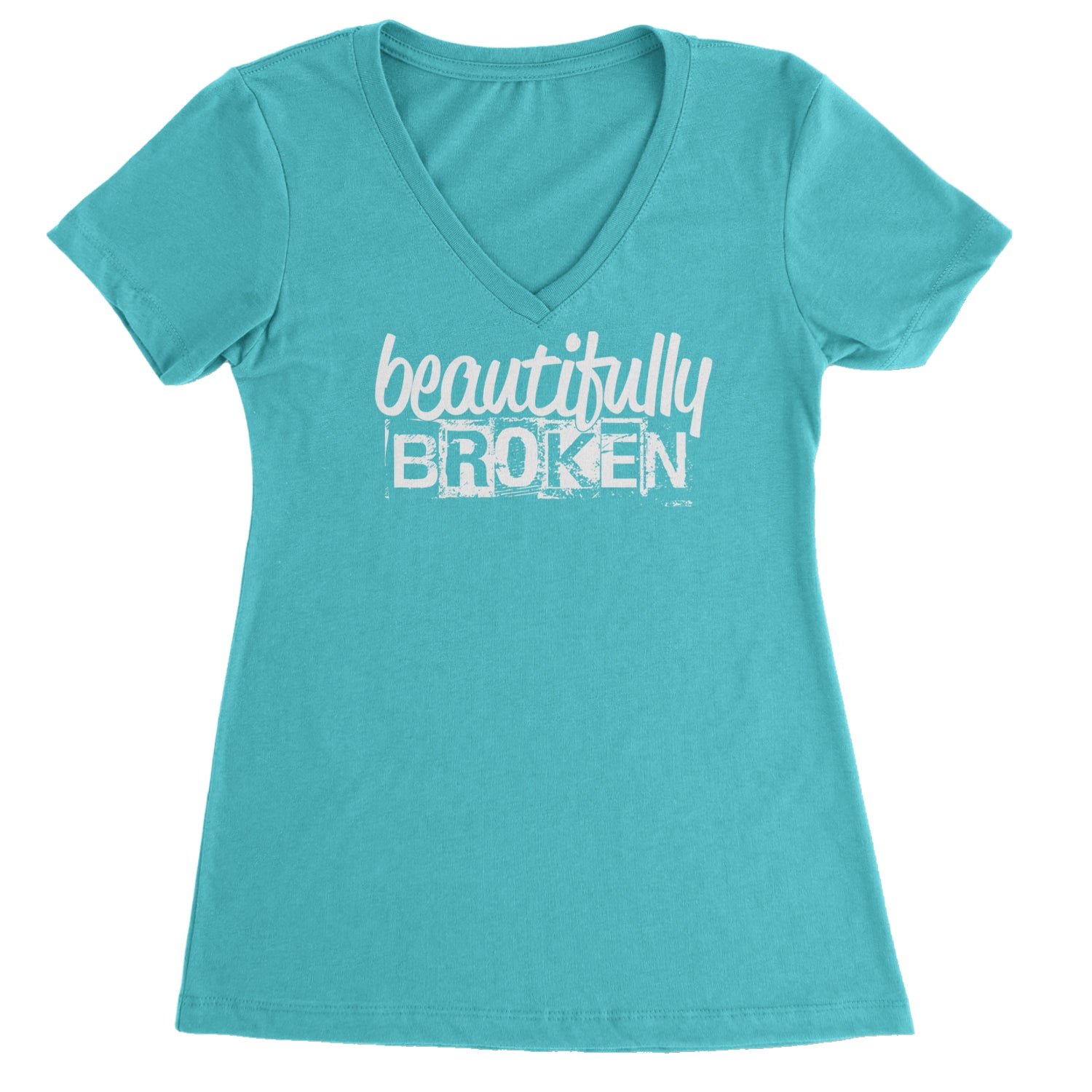 Beautifully Broken Music Ladies V-Neck T-shirt