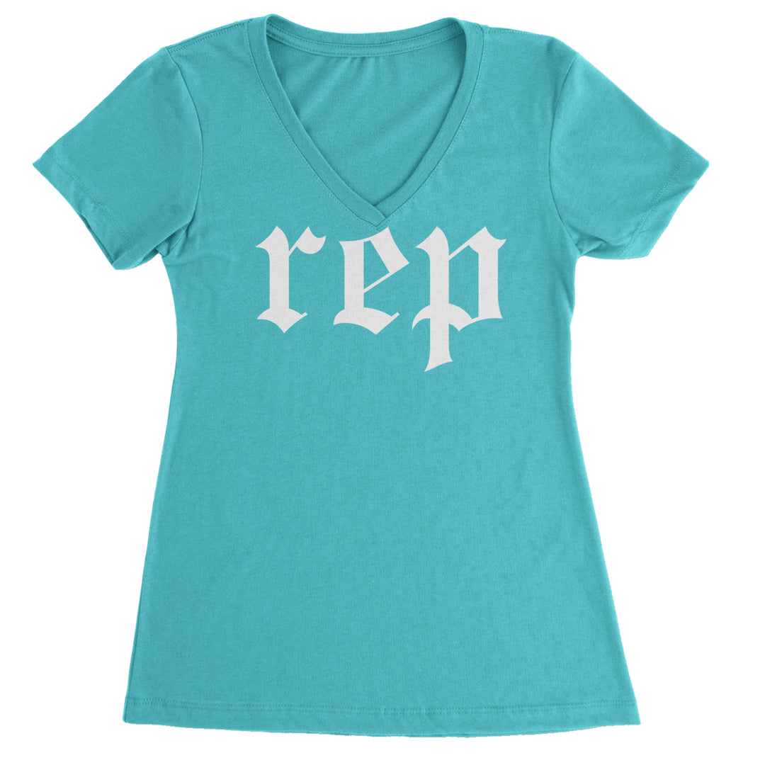 REP Reputation Eras Music Lover Gift Fan Favorite Ladies V-Neck T-shirt Surf