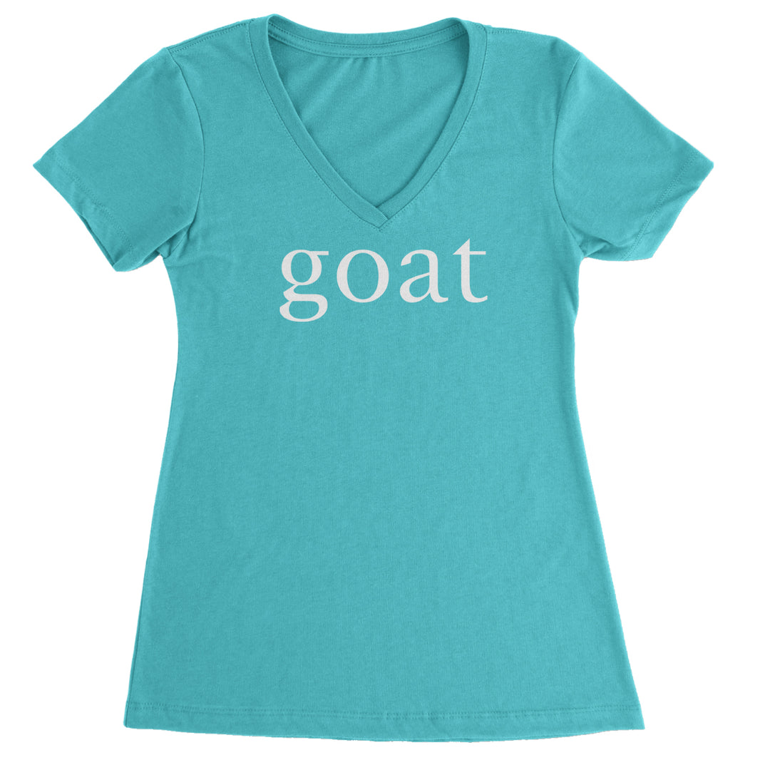 GOAT - Greatest Of All Time  Ladies V-Neck T-shirt Surf
