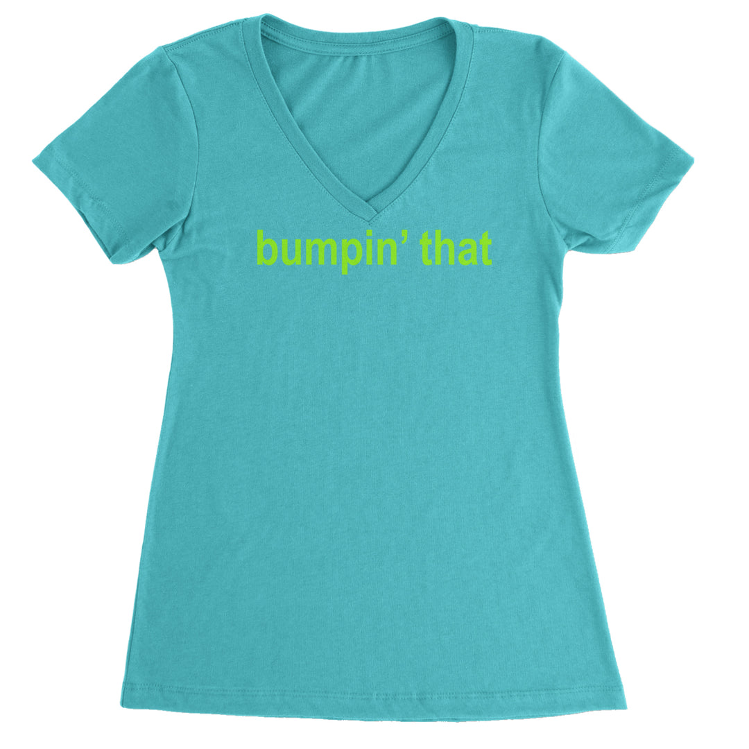 Bumpin' That Brat Music Ladies V-Neck T-shirt Surf