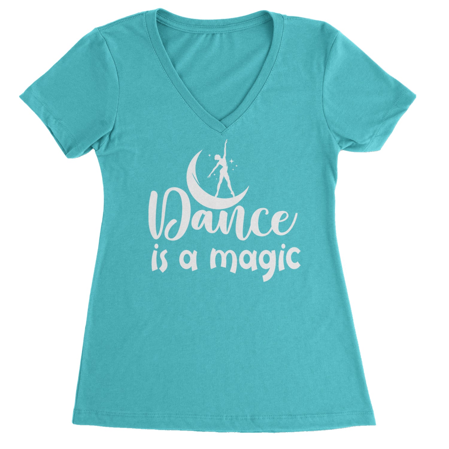 Dance Is Magic Ladies V-Neck T-shirt Black