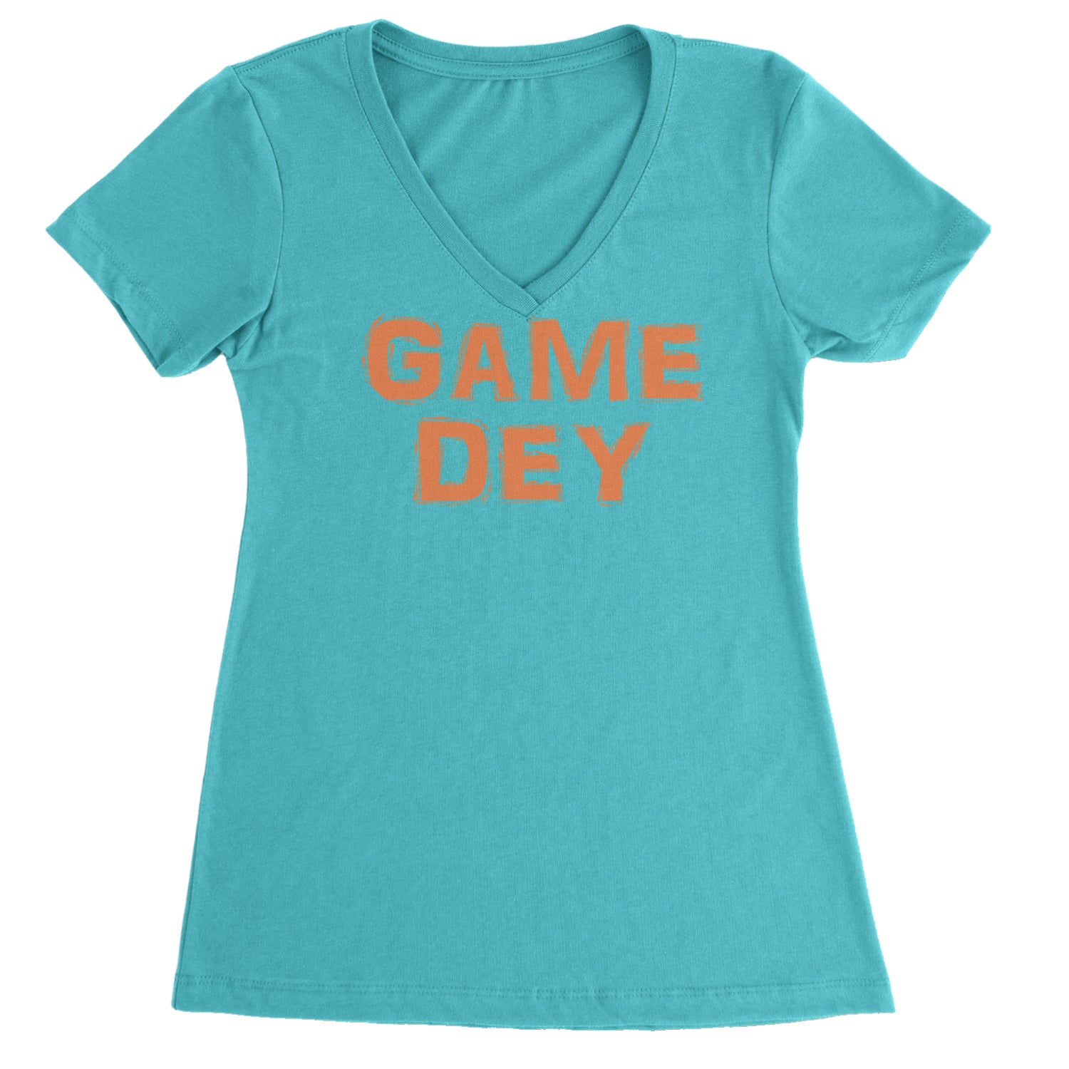 Game Dey Cincinnati Football Ladies V-Neck T-shirt Surf