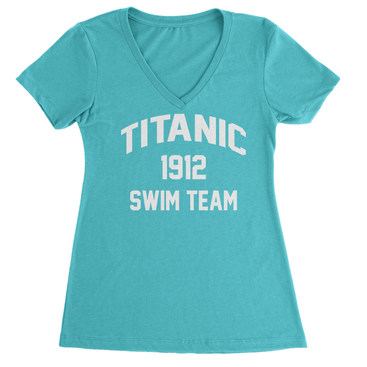 Titanic Swim Team 1912 Funny Cruise Ladies V-Neck T-shirt Surf