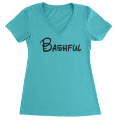 Bashful - 7 Dwarfs Costume Ladies V-Neck T-shirt Surf
