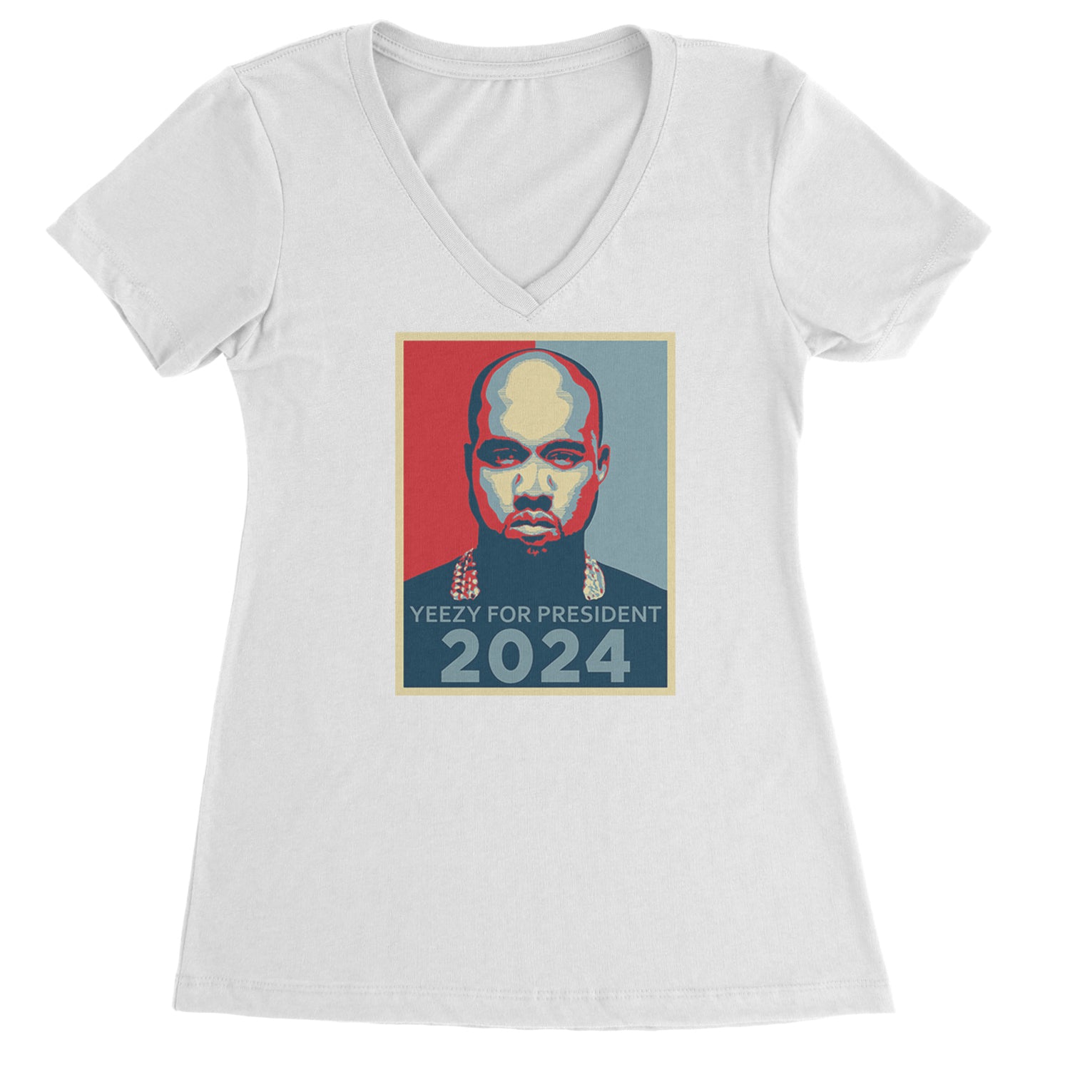 Yeezus For President Vote for Ye Ladies V-Neck T-shirt White