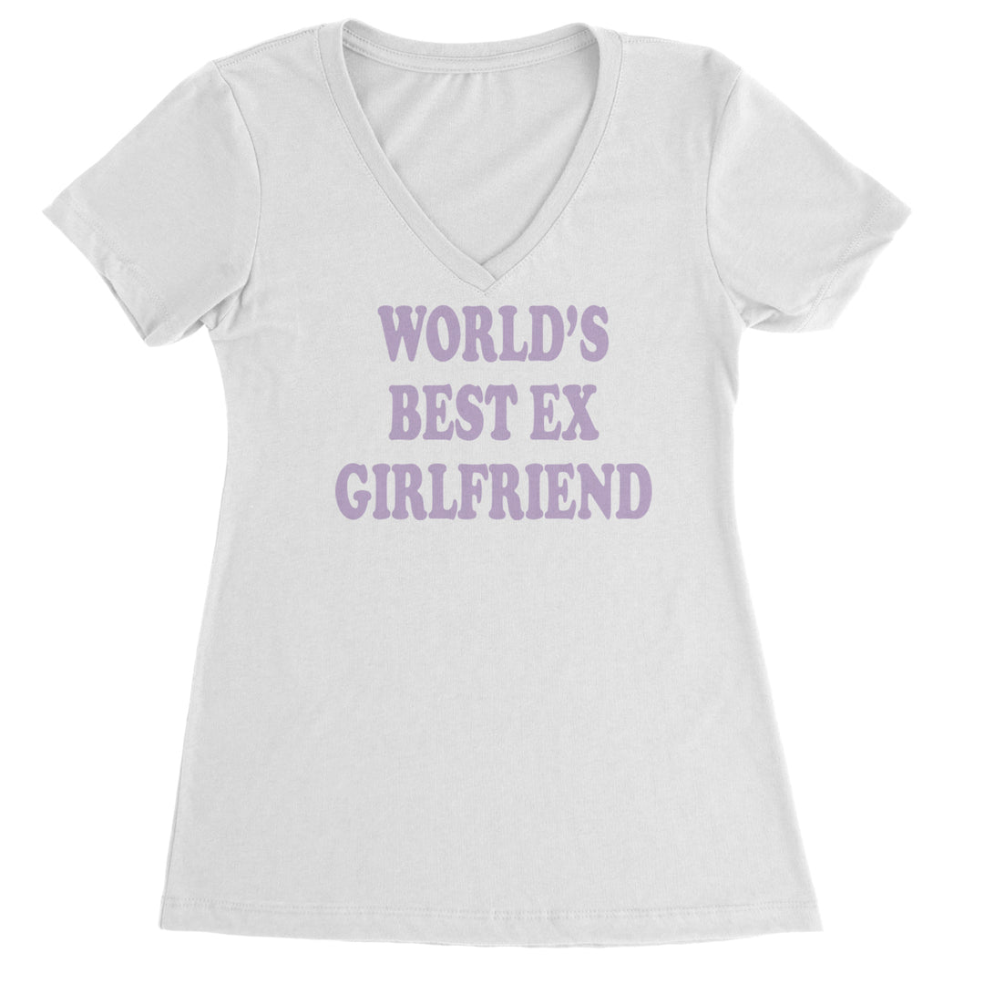 World's Best Ex Girlfriend Y2K Revenge Ladies V-Neck T-shirt White