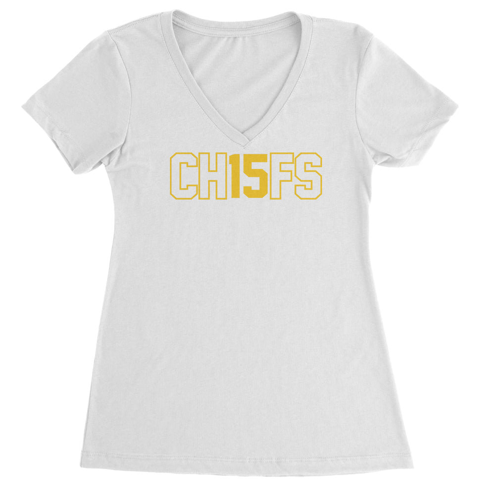 Ch15fs Chief 15 Shirt Ladies V-Neck T-shirt White