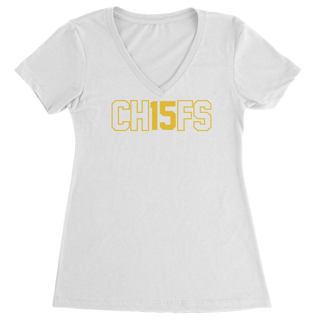 Ch15fs Chief 15 Shirt Ladies V-Neck T-shirt White