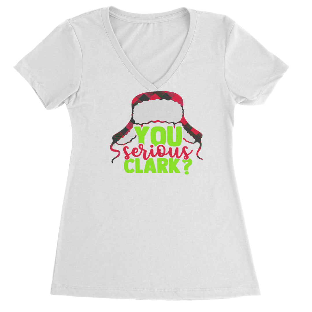 You Serious Clark? Griswold Ladies V-Neck T-shirt White