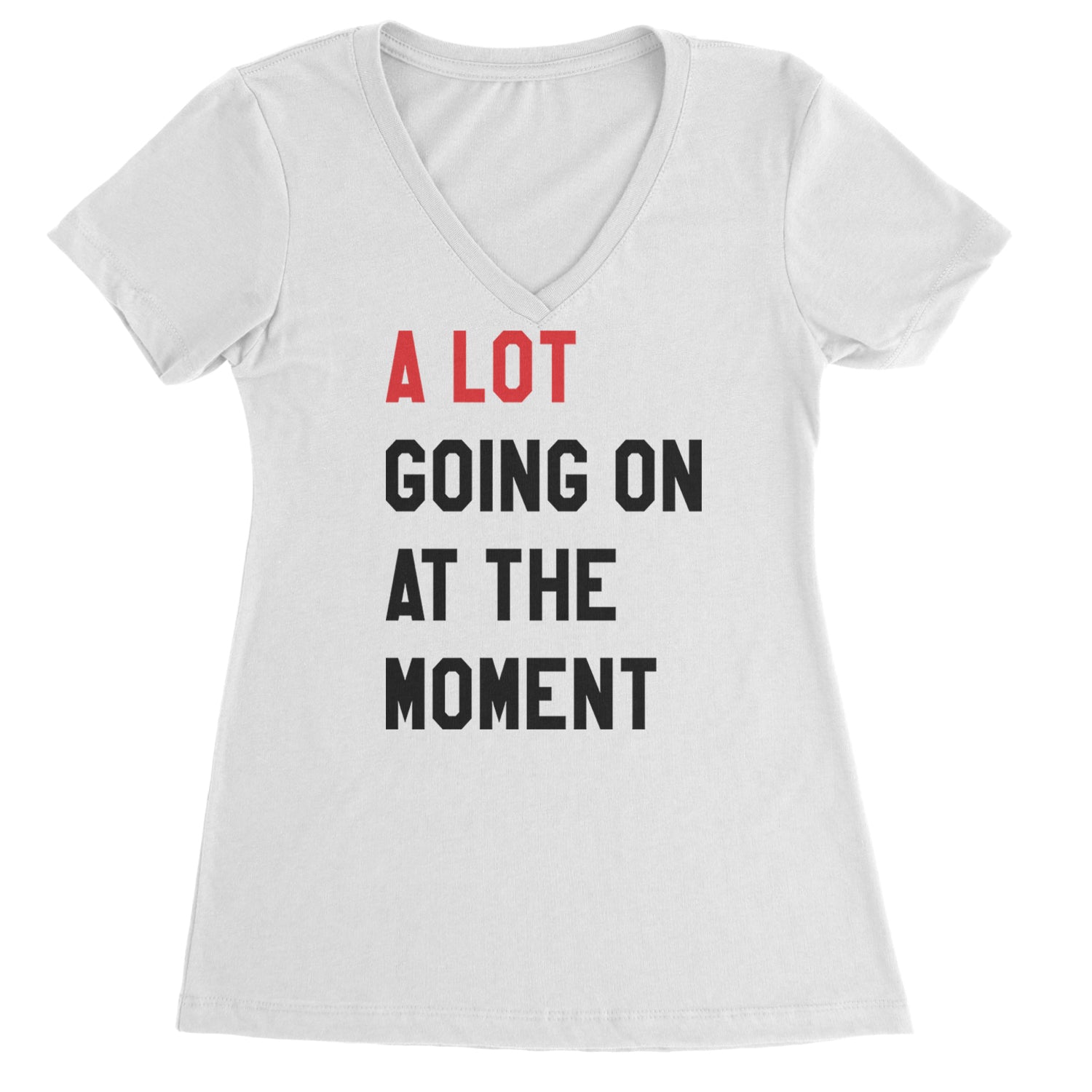 A Lot Going On At The Moment New TTPD Poet Department Ladies V-Neck T-shirt White