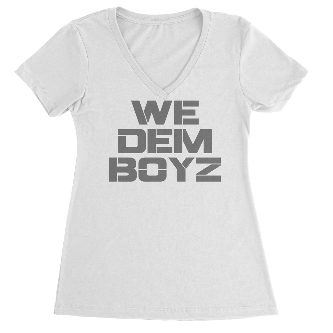 WE Dem Boys Dallas  Ladies V-Neck T-shirt White