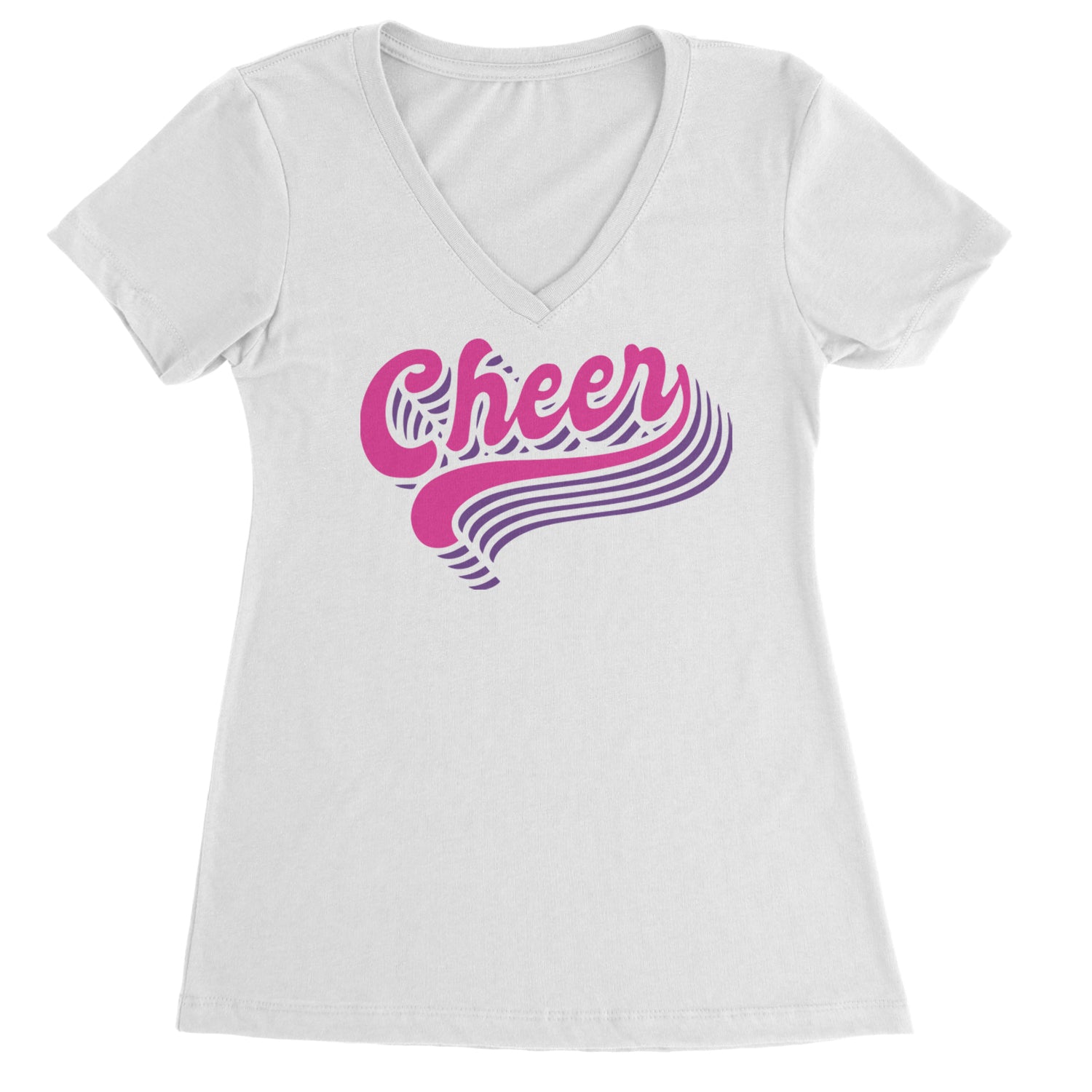 Cheer Pride Ladies V-Neck T-shirt Black