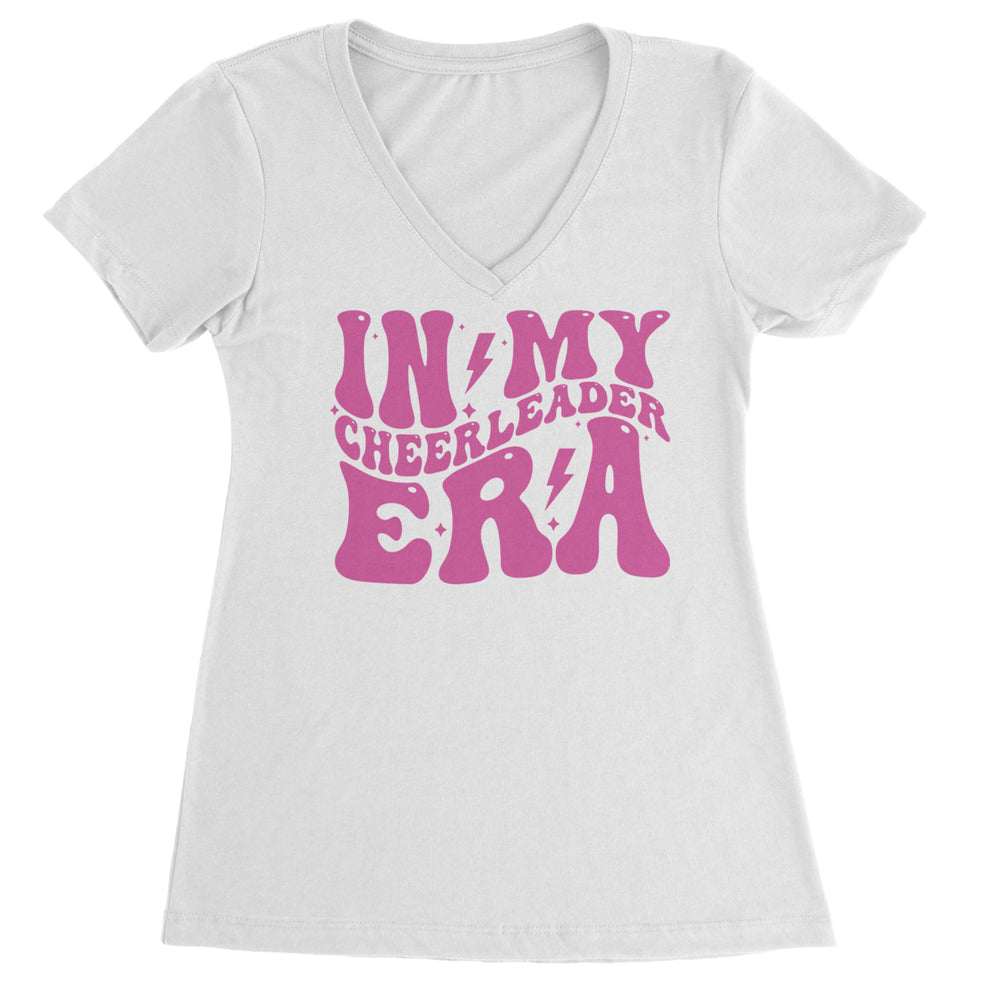 In My Cheerleader Era Ladies V-Neck T-shirt White