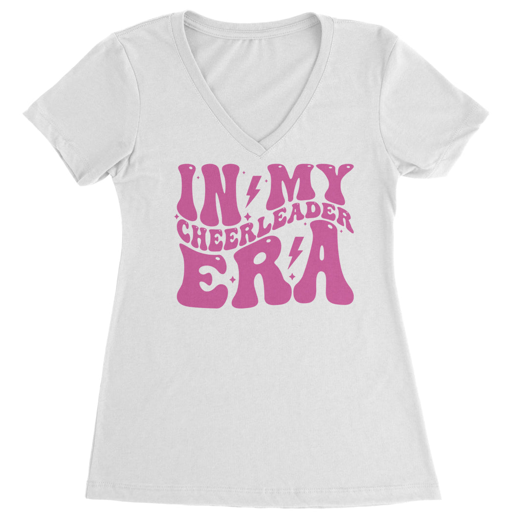 In My Cheerleader Era Ladies V-Neck T-shirt White