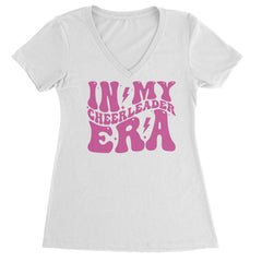 In My Cheerleader Era Ladies V-Neck T-shirt White