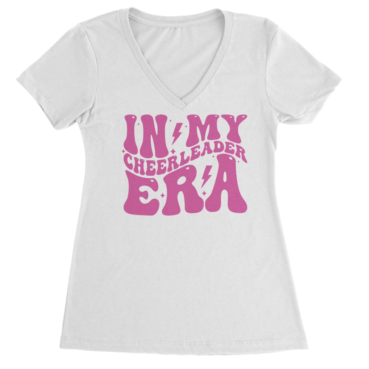 In My Cheerleader Era Ladies V-Neck T-shirt Black