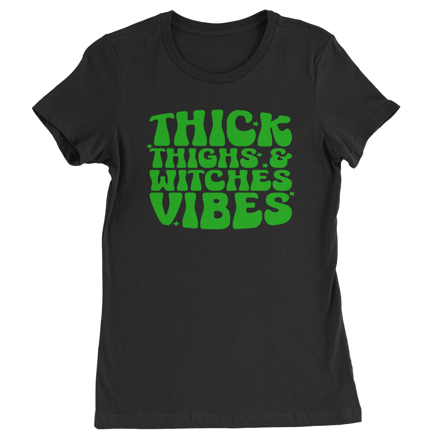 Thick Thighs And Witches Vibes Womens T-shirt Black