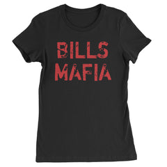 Distressed Bills Mafia Football Womens T-shirt Black