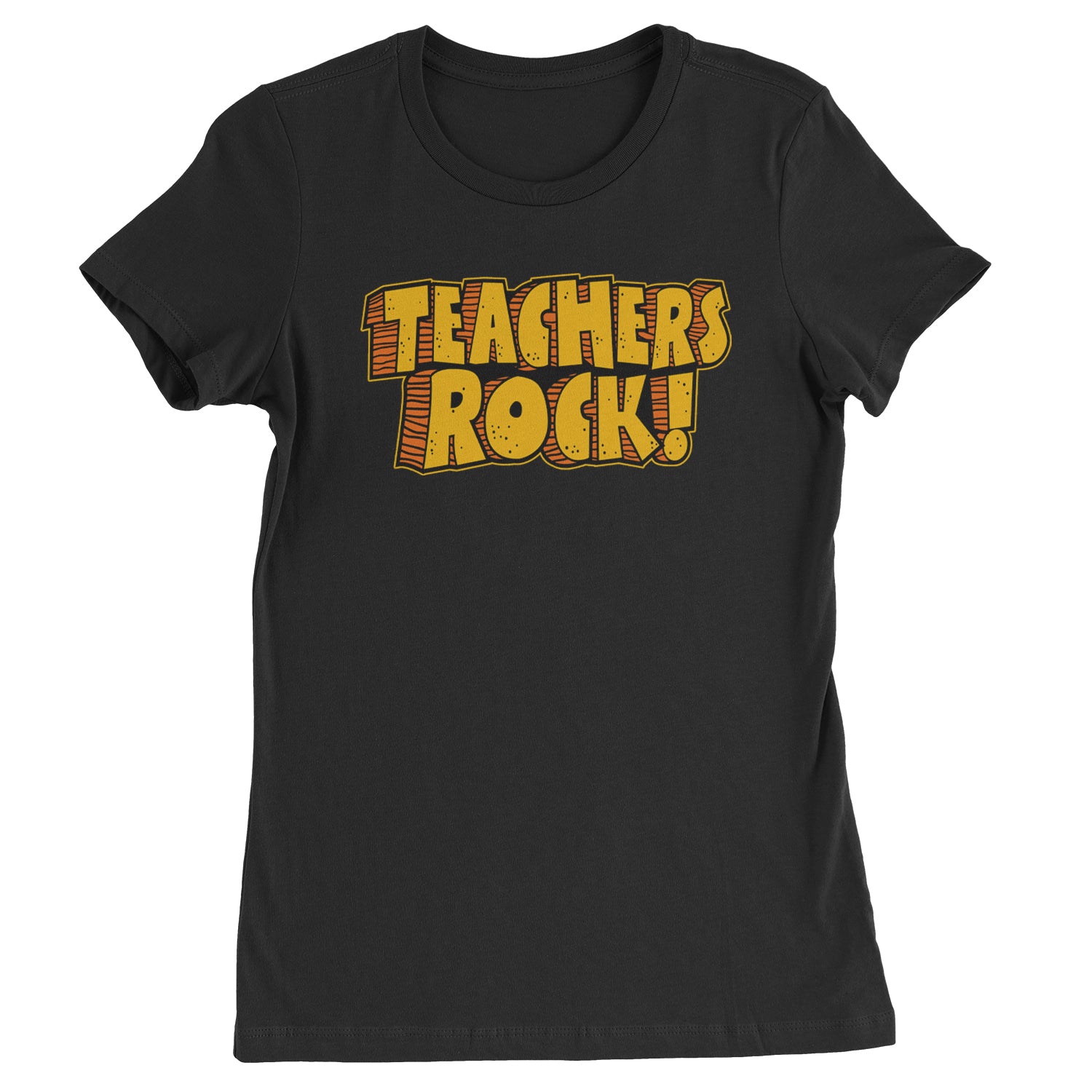 Teachers Rock Retro  Womens T-shirt Black