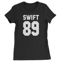 Swift 89 Birth Year Music Fan Era Poets Department Lover Womens T-shirt Black