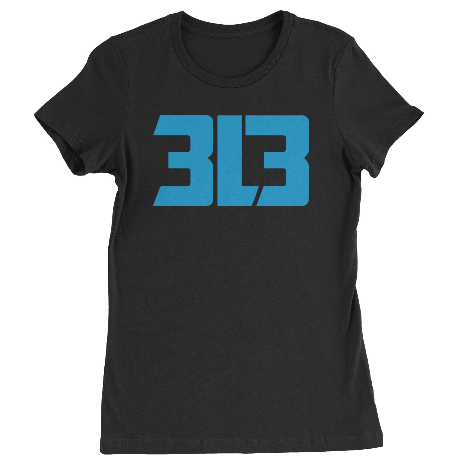 3L3 From The 313 Detroit Football Womens T-shirt Black