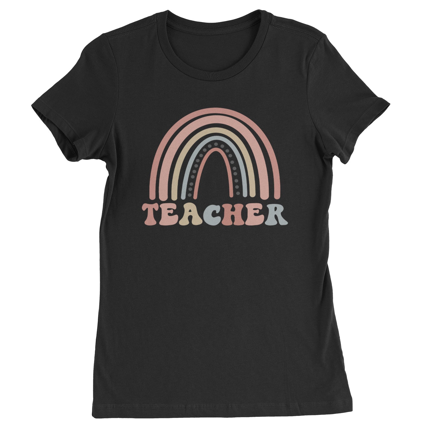 Teacher Pastel Rainbow  Womens T-shirt Kelly Green