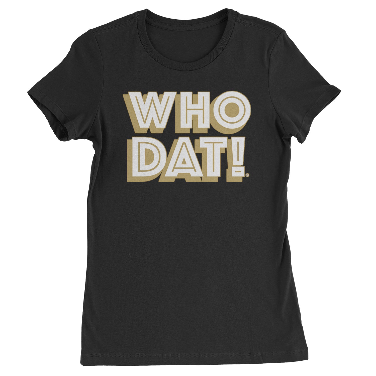 Who Dat Nation Big Bold New Orleans Womens T-shirt Black