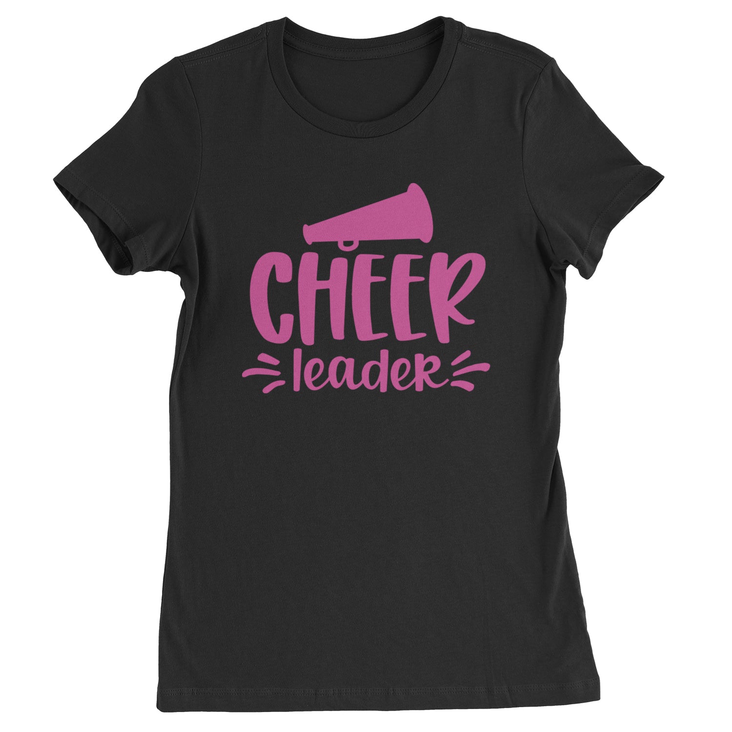 Cheerleader Bullhorn Womens T-shirt Black