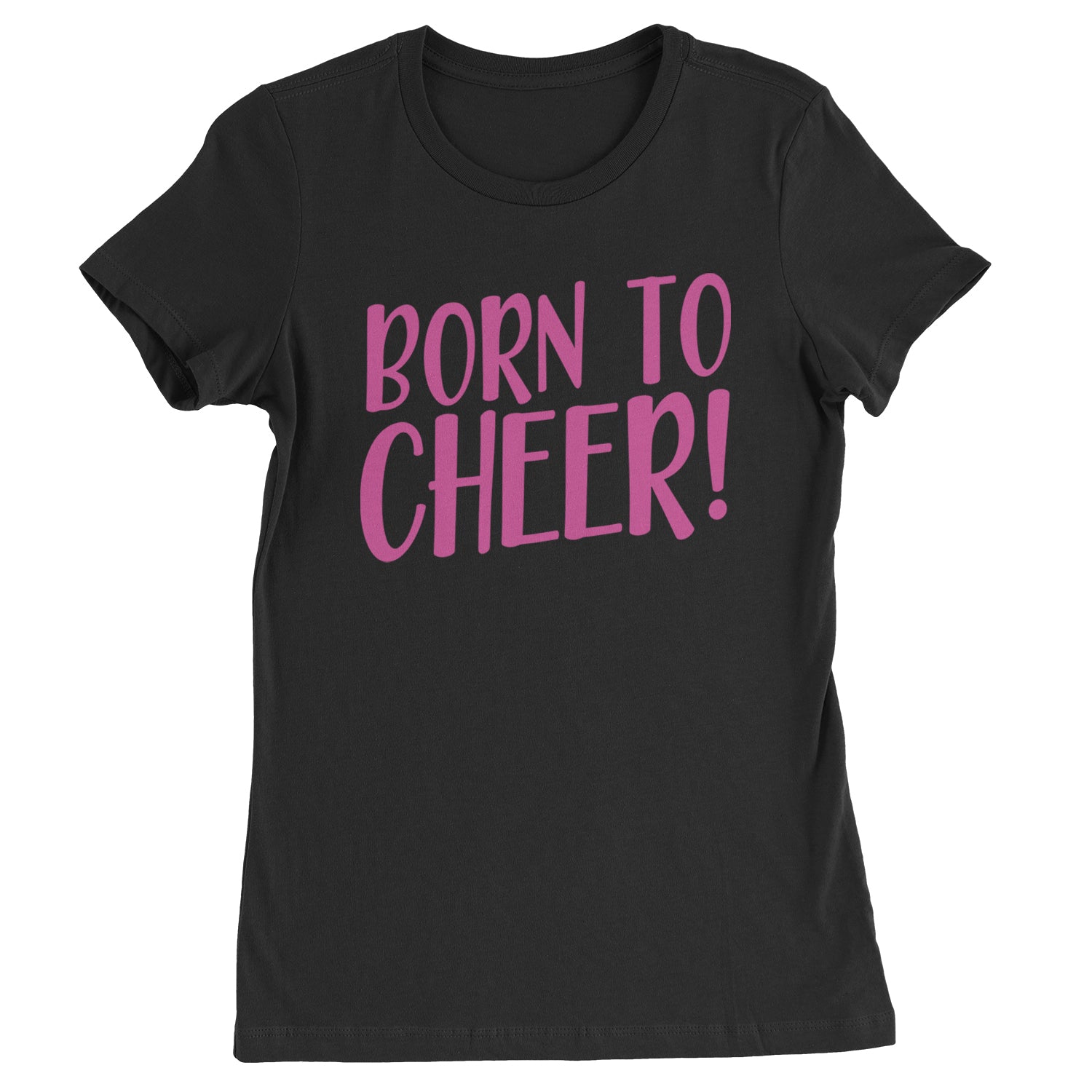 Born To Cheer Womens T-shirt Black