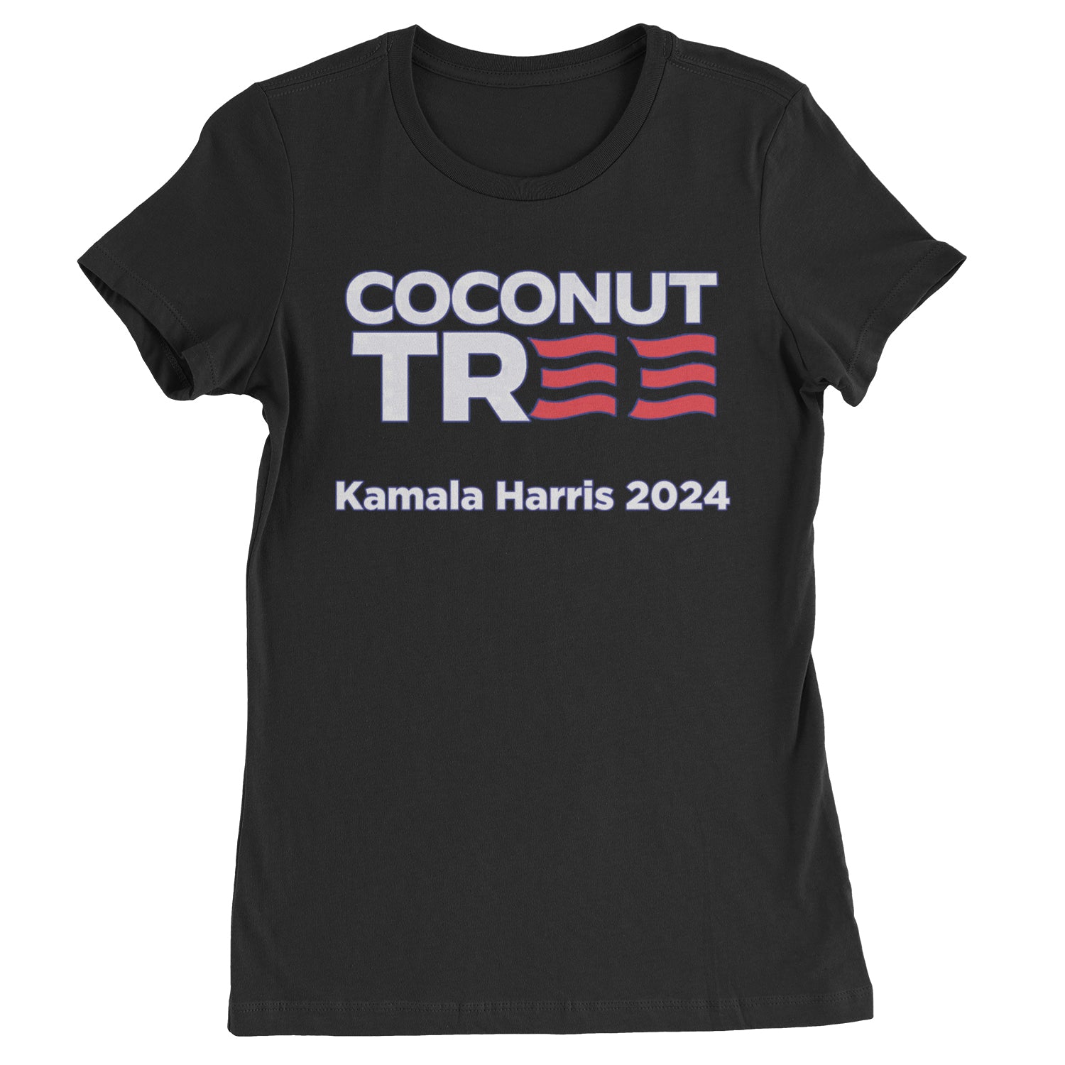 Coconut Tree - Support Kamala Harris For President 2024 Womens T-shirt Black