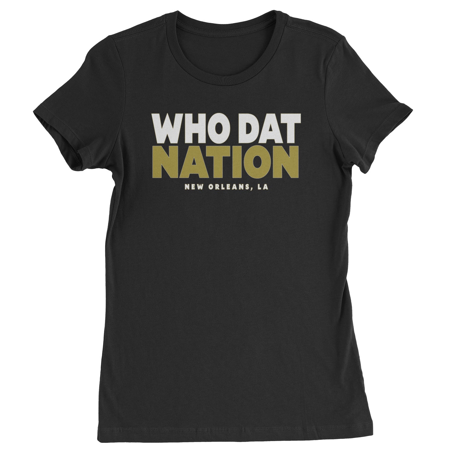 New Orleans Who Dat Nation Womens T-shirt Black