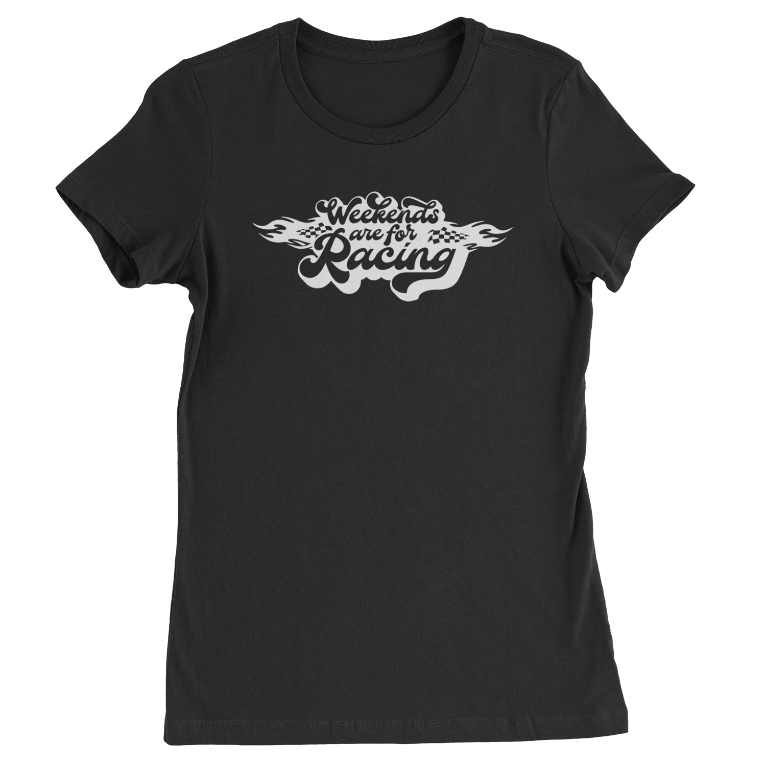 Weekends Are For Racing Womens T-shirt Black