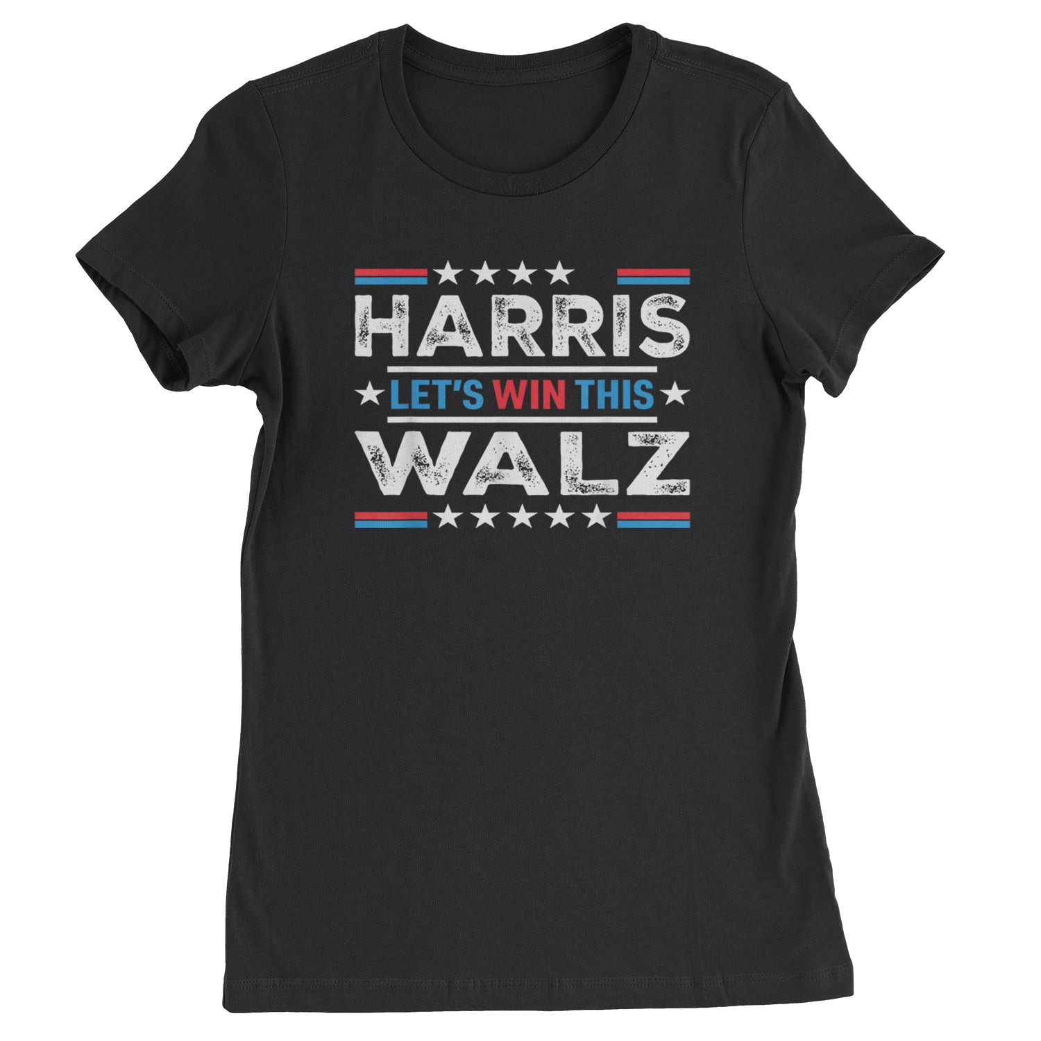 Kamala Harris and Tim Walz For President Womens T-shirt Black