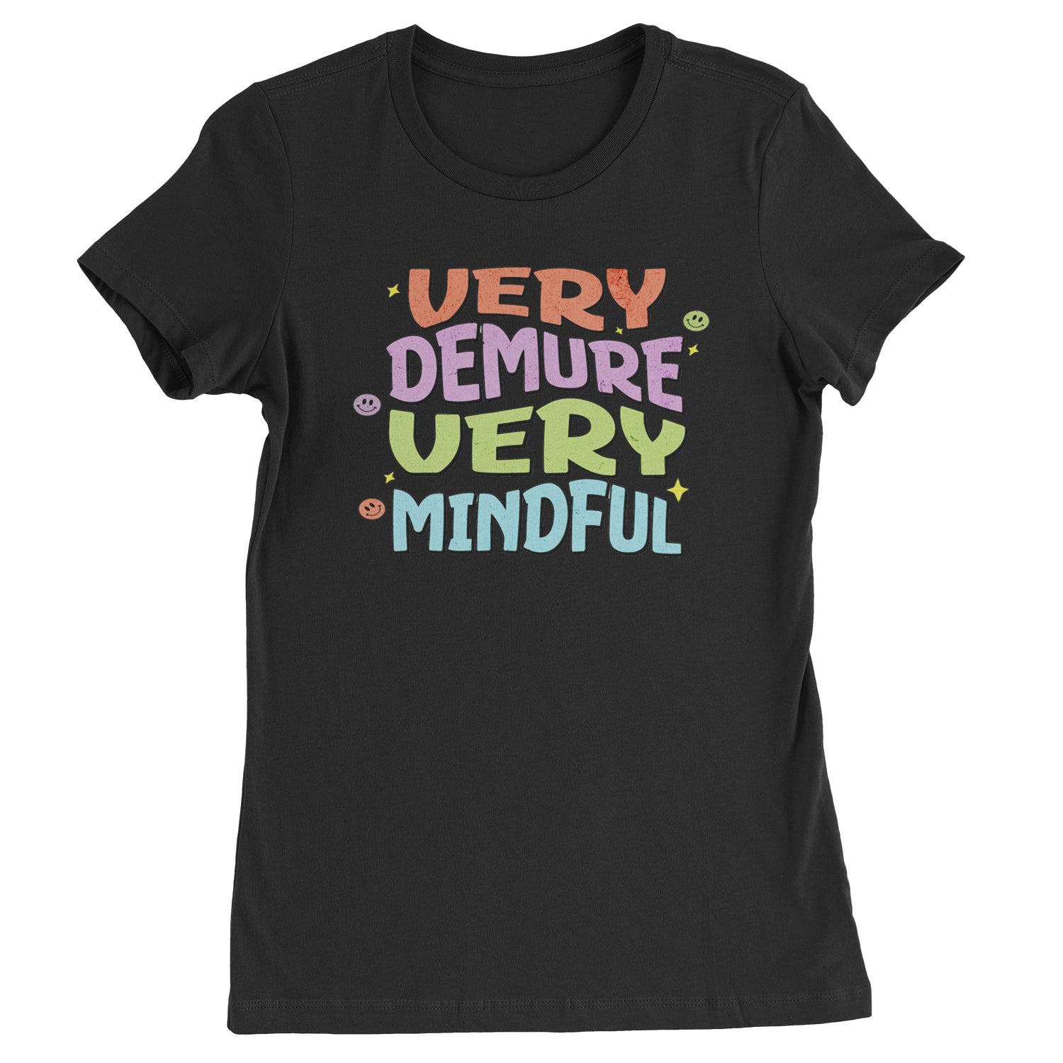 Very Demure, Very Mindful Womens T-shirt Light Pink