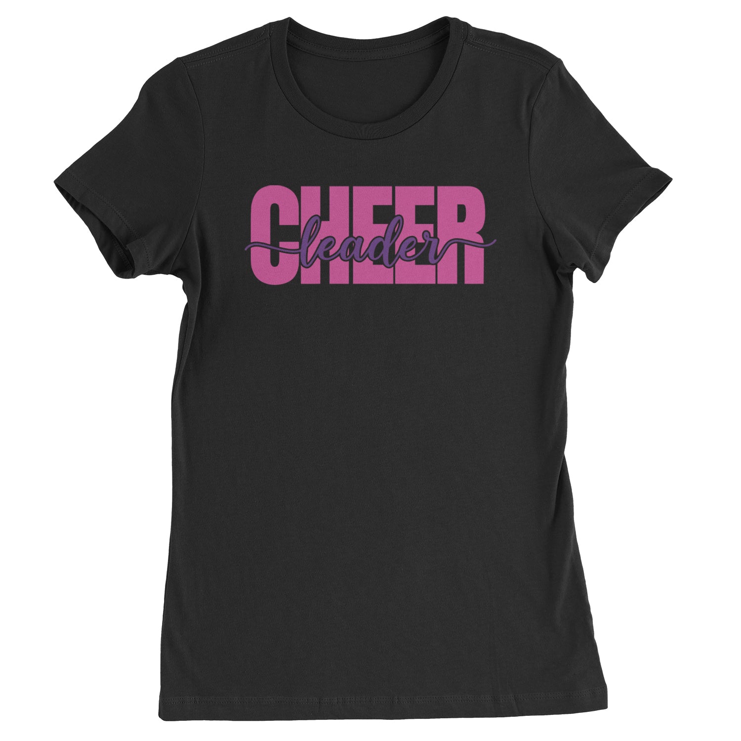 Cheerleader with Scripted Flair Womens T-shirt Black