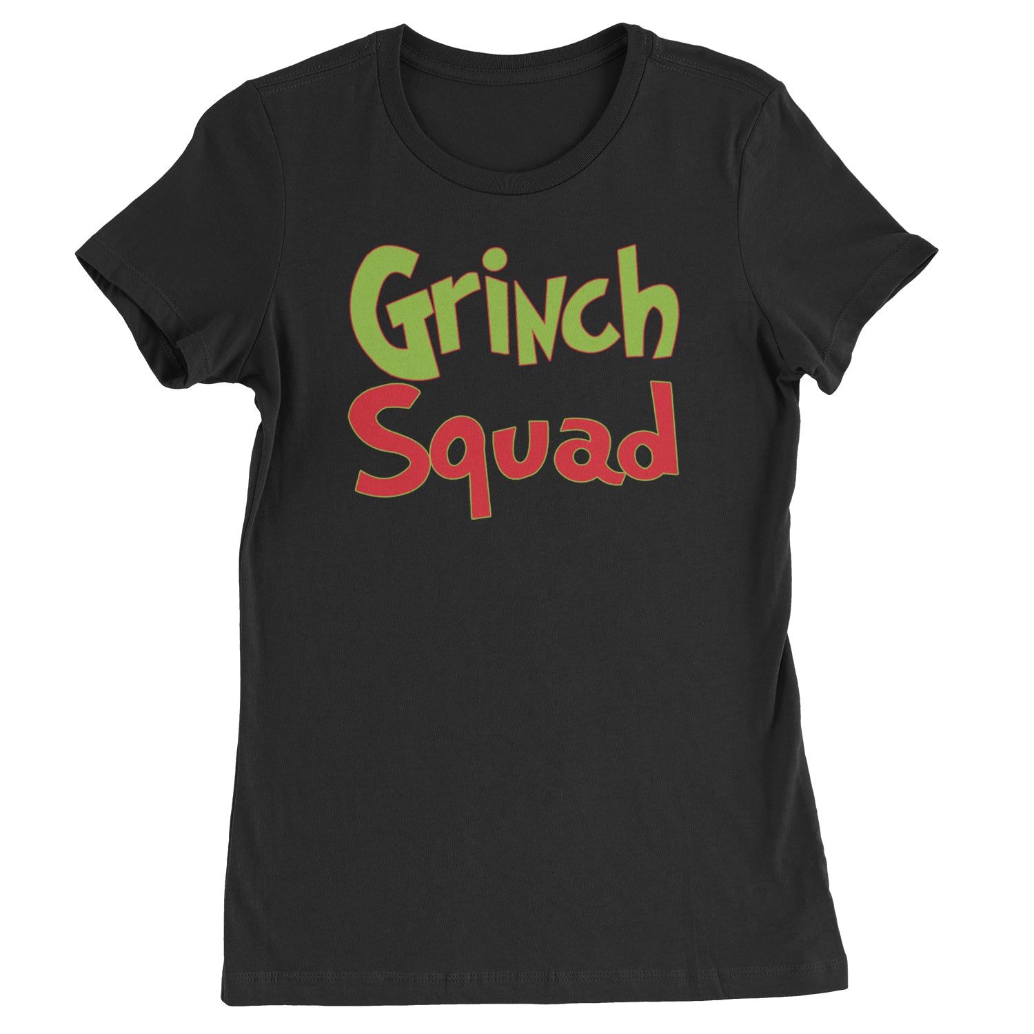 Gr-nch Squad Jolly Grinchmas Merry Christmas  Womens T-shirt Black