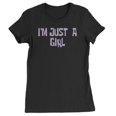 I'm Just A Girl Guts Music Womens T-shirt Black