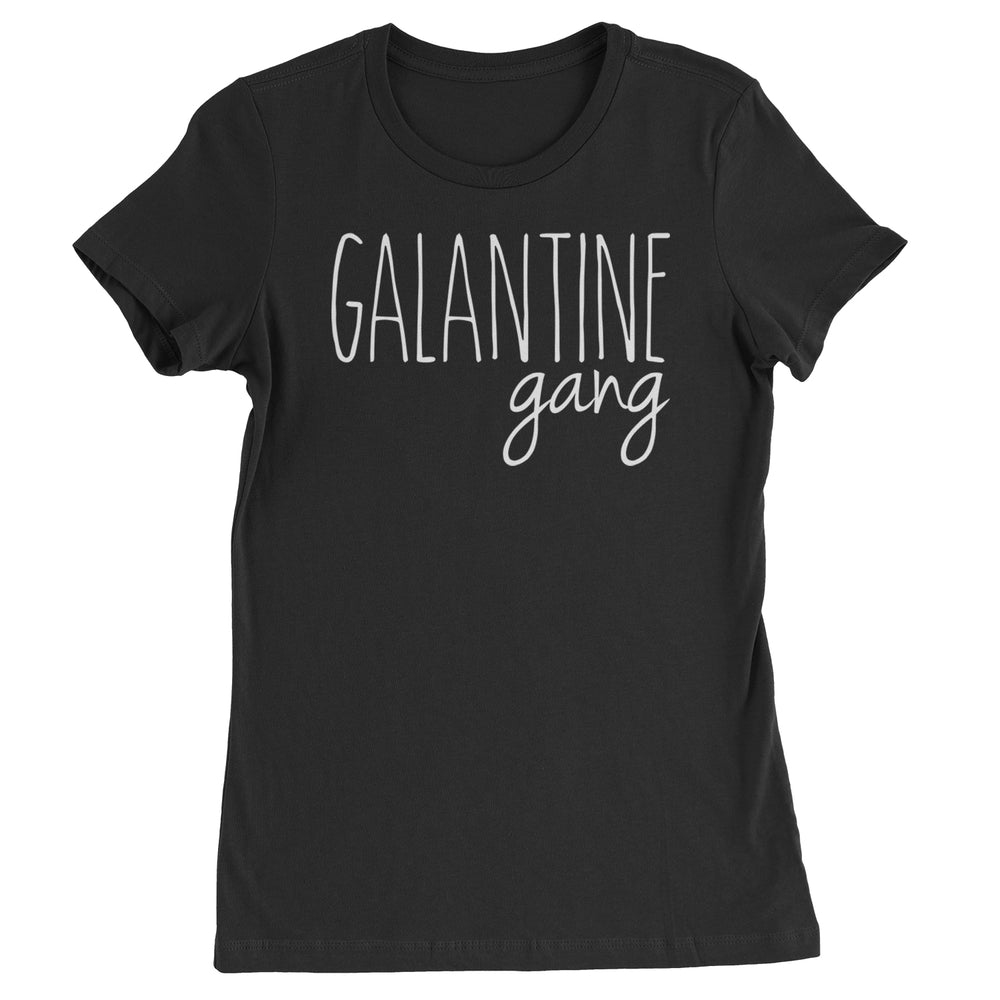 Galentine Gang Valentine's Shirt graphic on Women's Heavyweight Cotton T-Shirt in Black