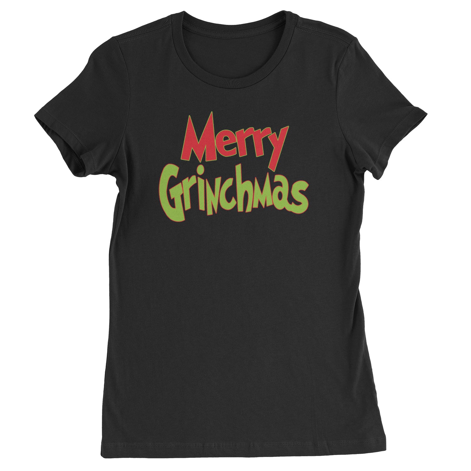 Merry Grinchmas Jolly Merry Christmas  Womens T-shirt Maroon