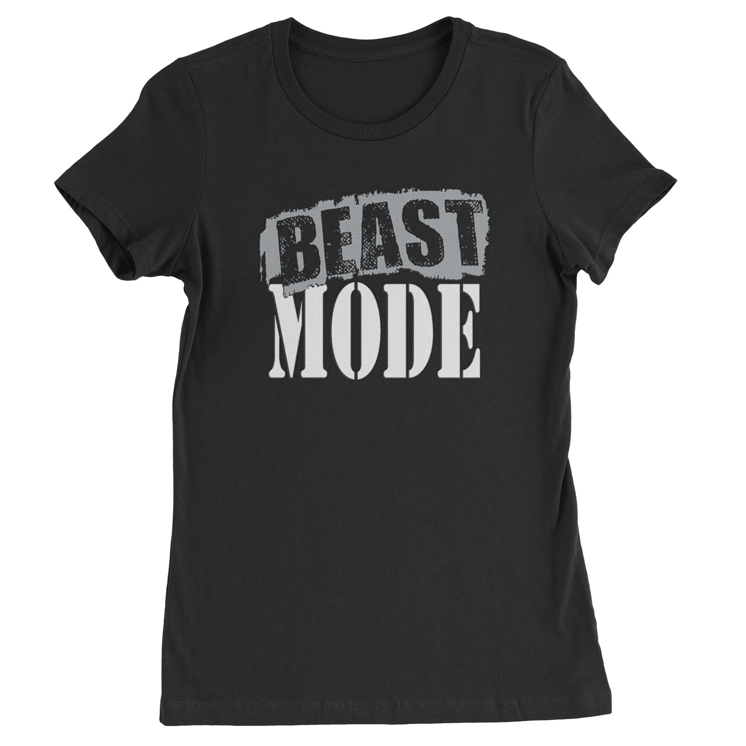 Beast Mode Training Gym Workout Womens T-shirt Black