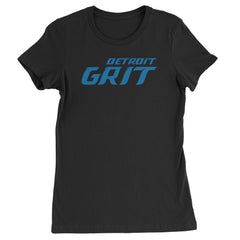 Grit Detroit Football Hard Knocks Womens T-shirt Black