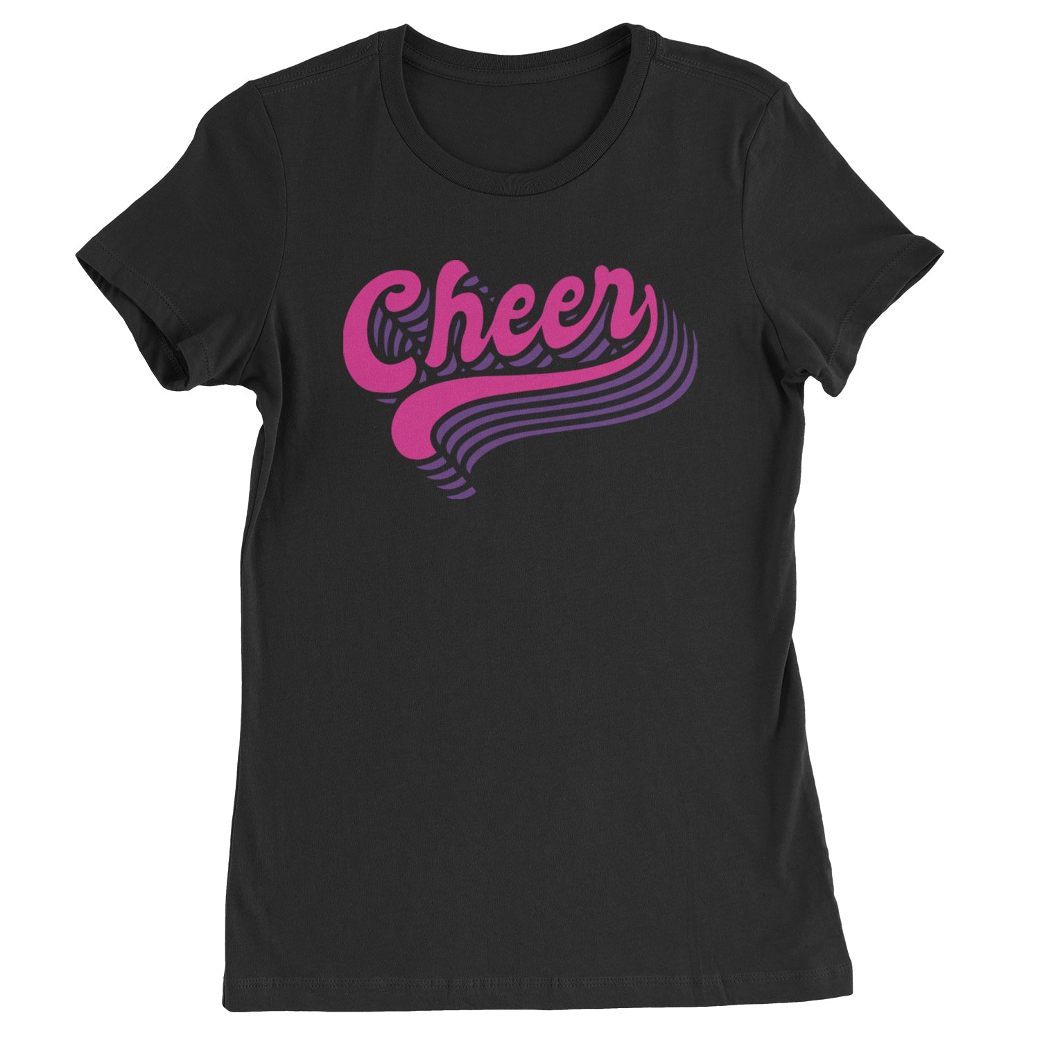 Cheer Pride Womens T-shirt Black