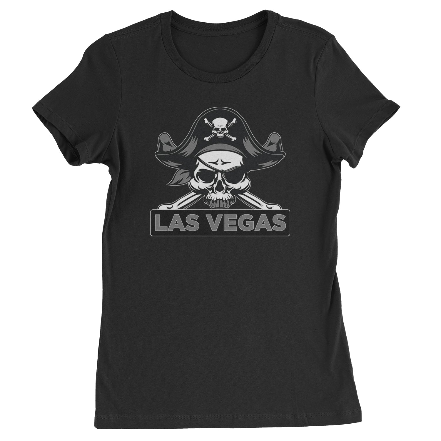 Raider Skull Straight Outta Las Vegas Womens T-shirt Black