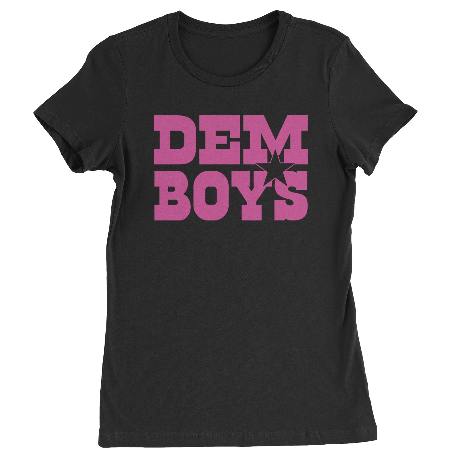 Dem Boys Hot Pink Dallas  Womens T-shirt Navy Blue