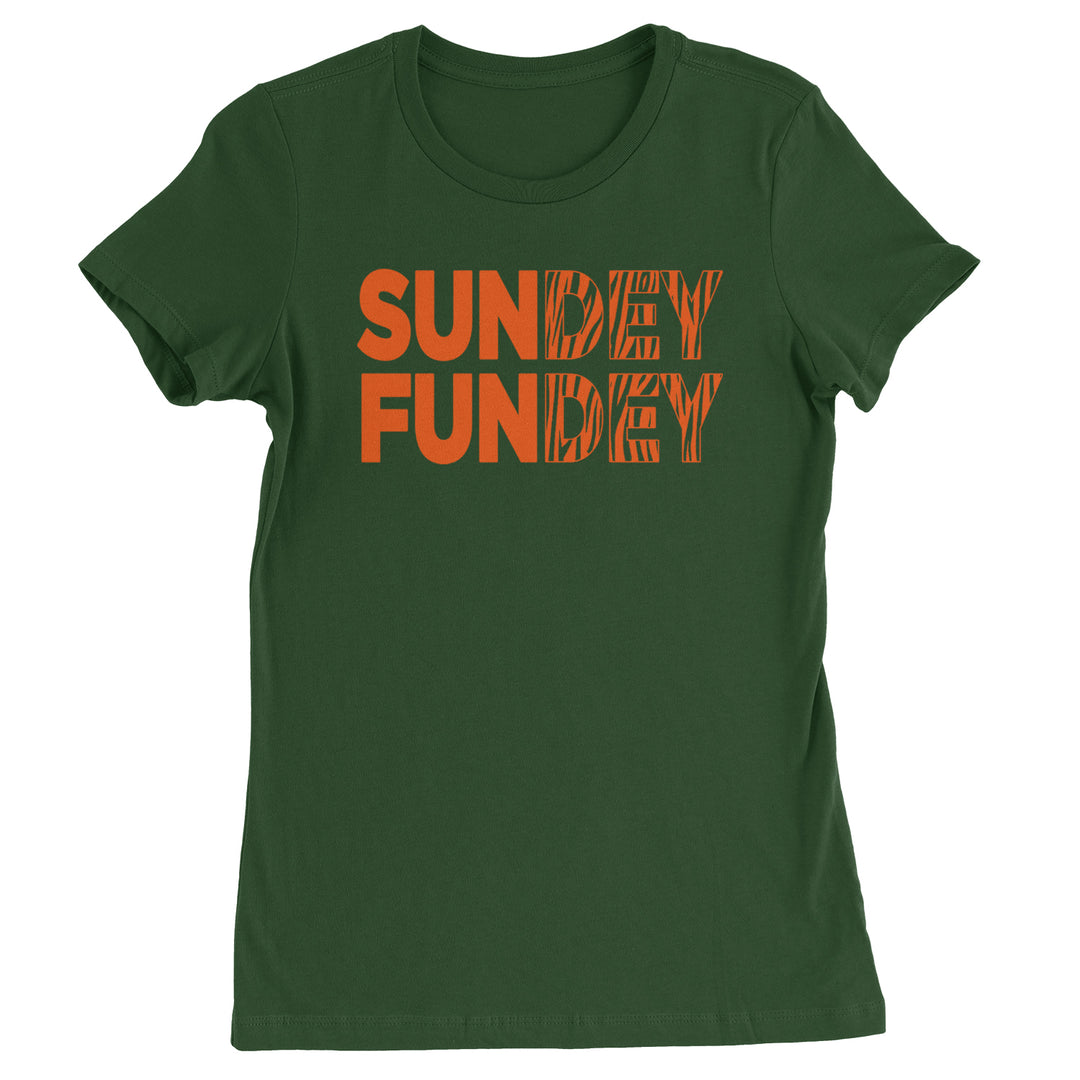 SunDEY FunDEY Sunday FundayWomens T-shirt Forest Green