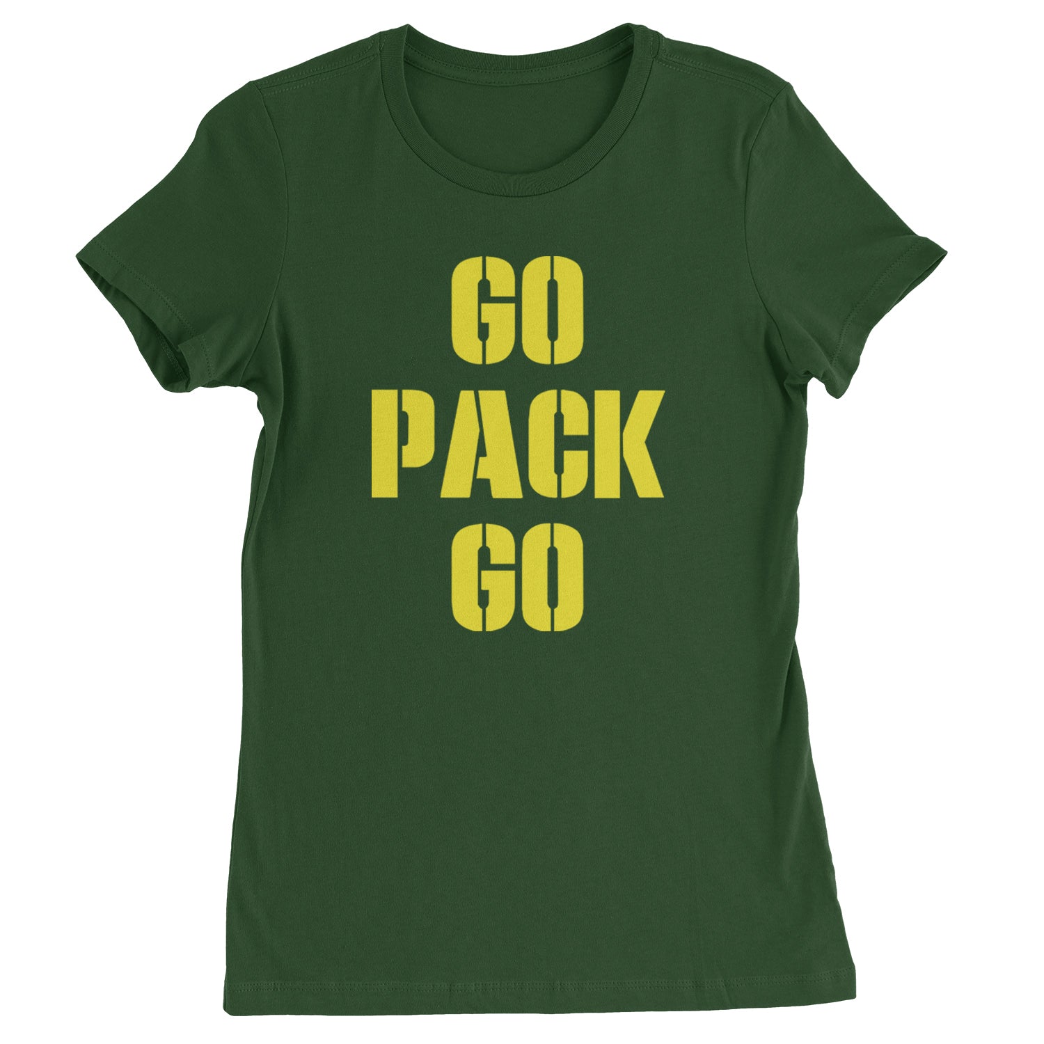 Go Pack Go Green Bay Womens T-shirt Forest Green