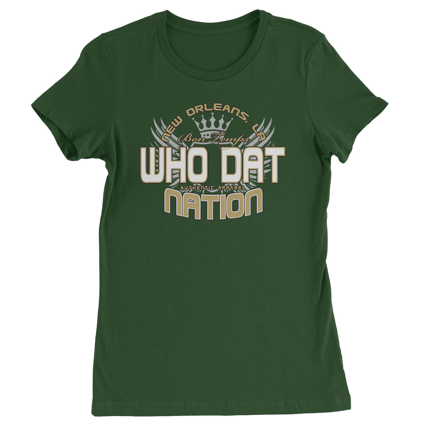 Who Dat Nation New Orleans (Color) Womens T-shirt Black