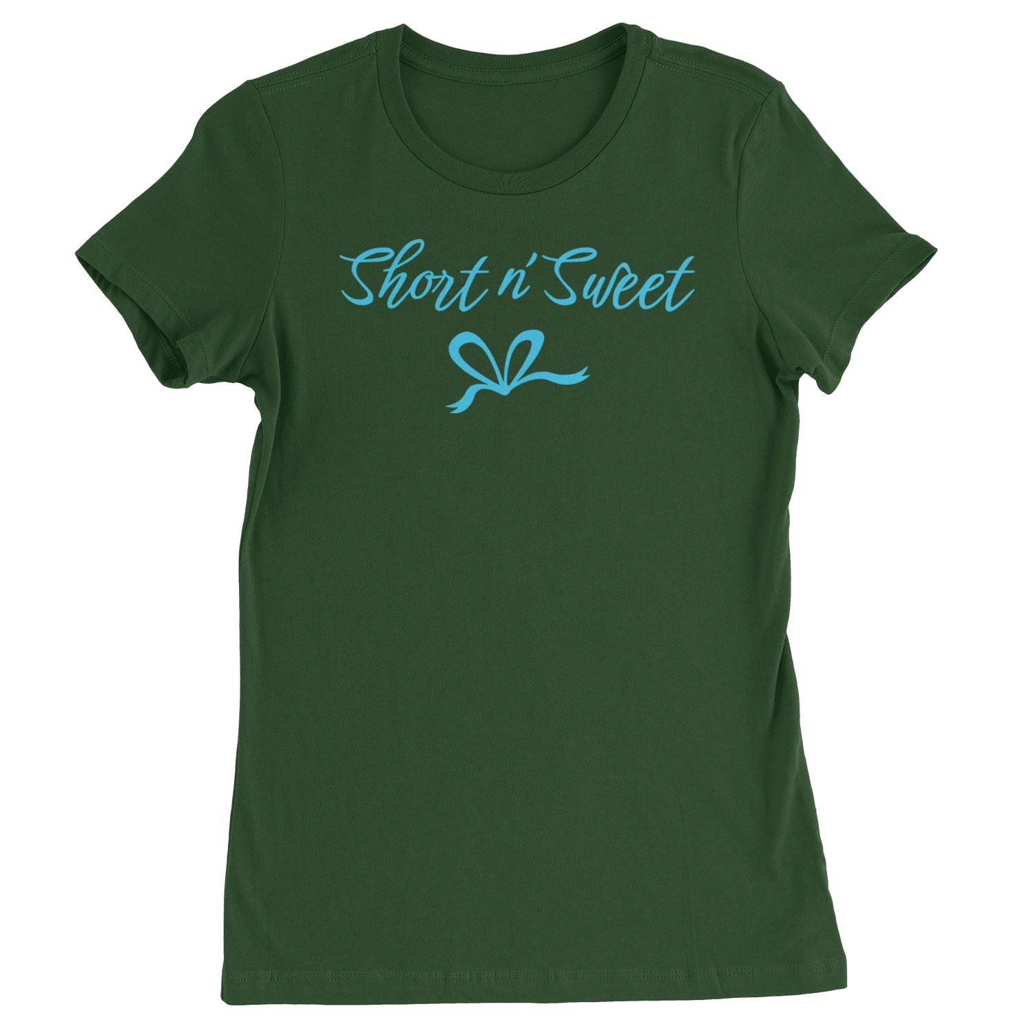 Bow Short N' Sweet Music  Womens T-shirt Forest Green